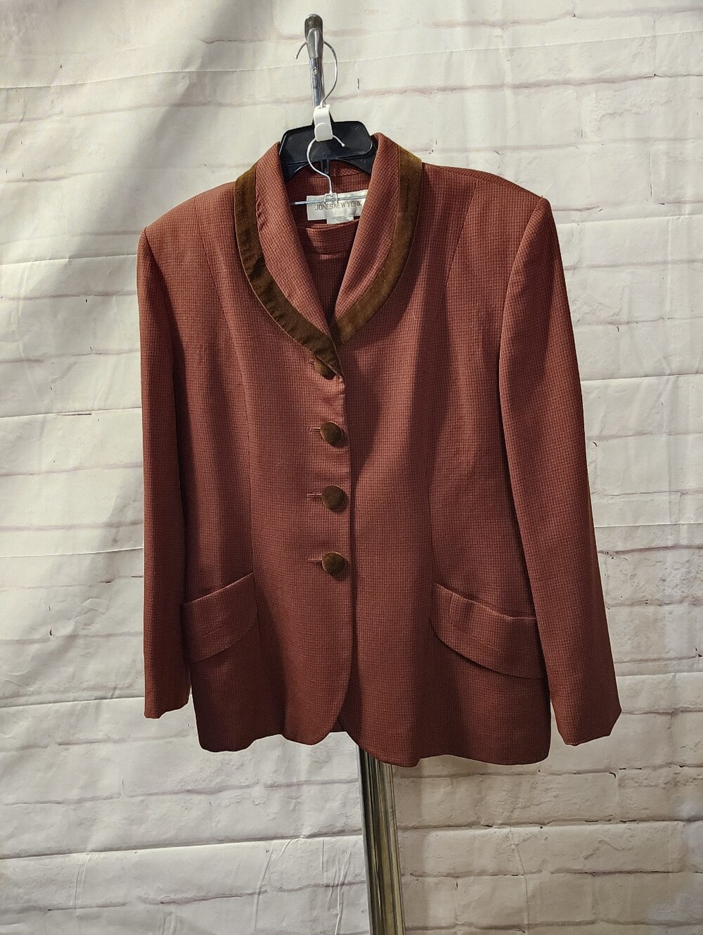 Jones New York Rust-Toned Midi Skirt - Tailored Pencil Silhouette - Picture 3 of 8